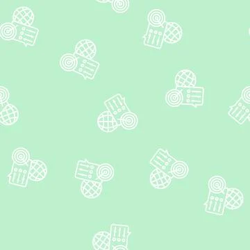 Optimization of supply chains line seamless pattern Illustrazione stock