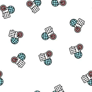 Optimization of supply chains vector seamless pattern Stock Illustration