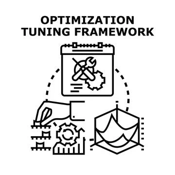 Optimization tuning framework developing business processes Ilustração Stock