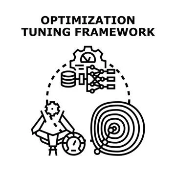 Optimization tuning framework with processing and data イラスト素材