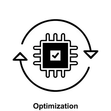 Optimization vector icon design. Stock Illustration