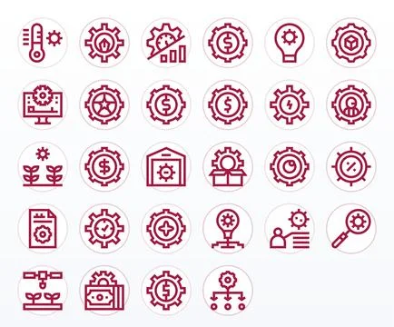 Optimization Vector Icon Repository containing 28 Bold Line Retina Ready Ed.. Illustrazione stock