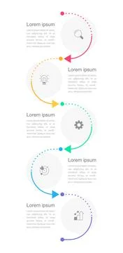 Optimization ways infographic chart design template Illustrazione stock