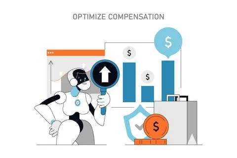 Optimize Compensation concept Vector illustration イラスト素材