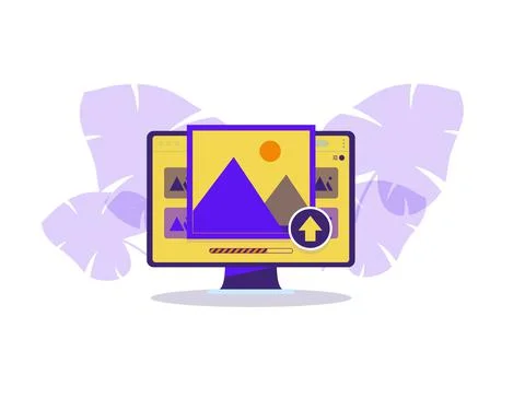 Optimize image flat design Stock Illustration