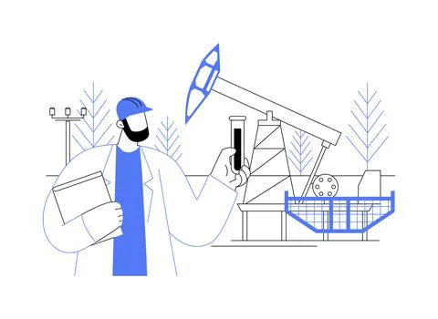 Optimize oil extraction process abstract concept vector illustration. Stockillustratie