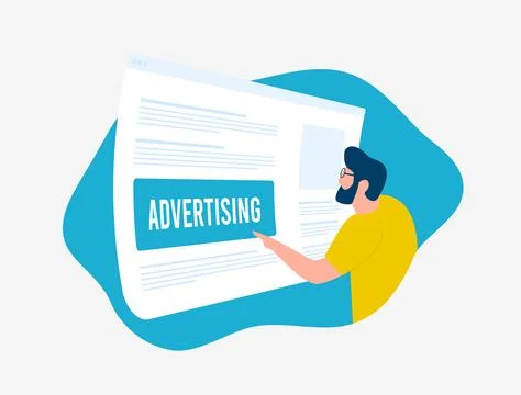 Optimize online advertising strategy with programmatic and native ads. Drive Stock Illustration