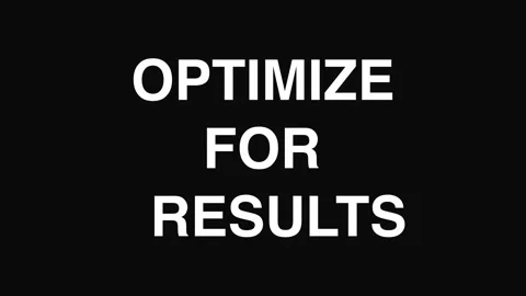 Optimize For Results Typography Animation Video stock 334811310