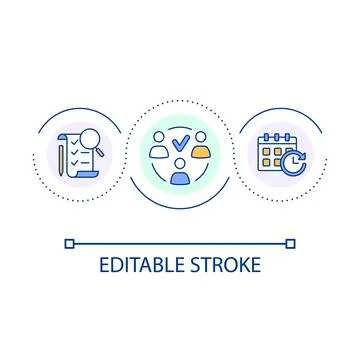 Optimize teamwork loop concept icon Stock Illustration