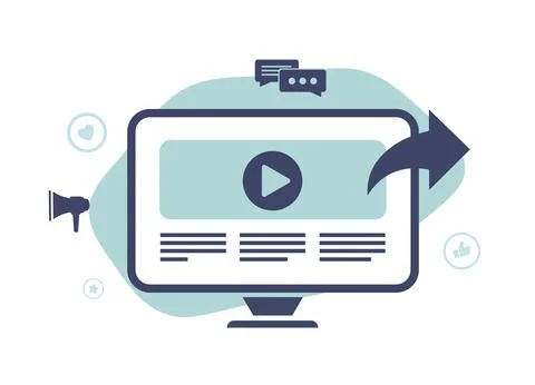 Optimize video content for better search results. Boost brand visibility, sales Illustrazione stock