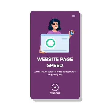 Optimize website page speed vector Stock Illustration