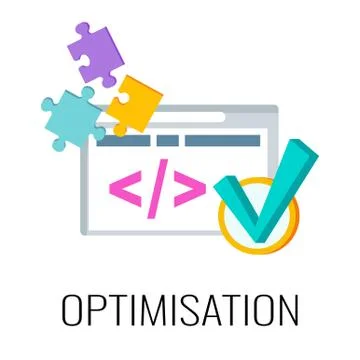 Optimize Website for Search Engines Icon. Stock Illustration
