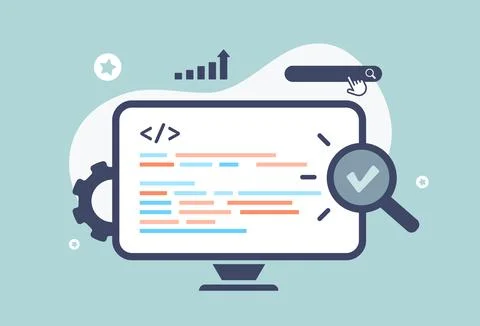 Optimize website SEO with Robots Meta Tags. Illustration shows HTTP header tags Stock Illustration