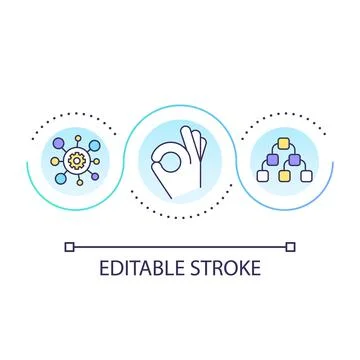 Optimize work process loop concept icon Illustrazione stock