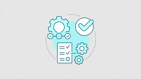 Optimized business process mapping animated onboarding mobile app screens Stock Footage 340419538
