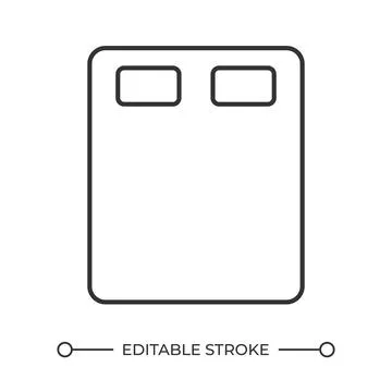 Optimized dual sleeper comfort line icon Stock Illustration