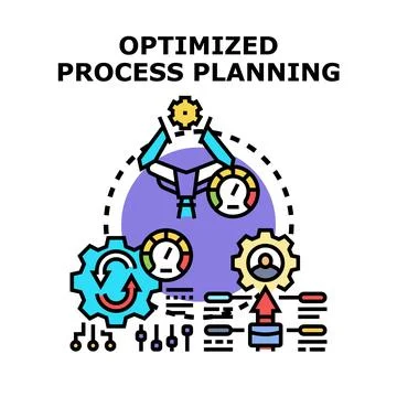 Optimized process planning for business efficiency and development 库存插图