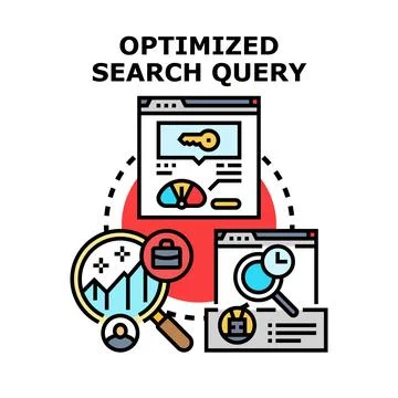 Optimized search query process for online business 스톡 일러스트