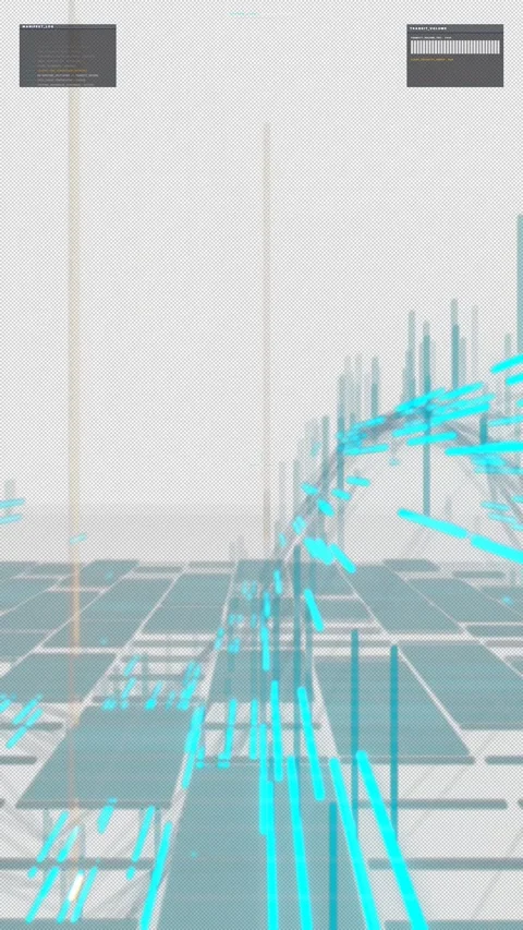 Optimized Vertical Video 9:16 Maritime Shipping Lane HUD - 4K Alpha Stock Footage 332543212