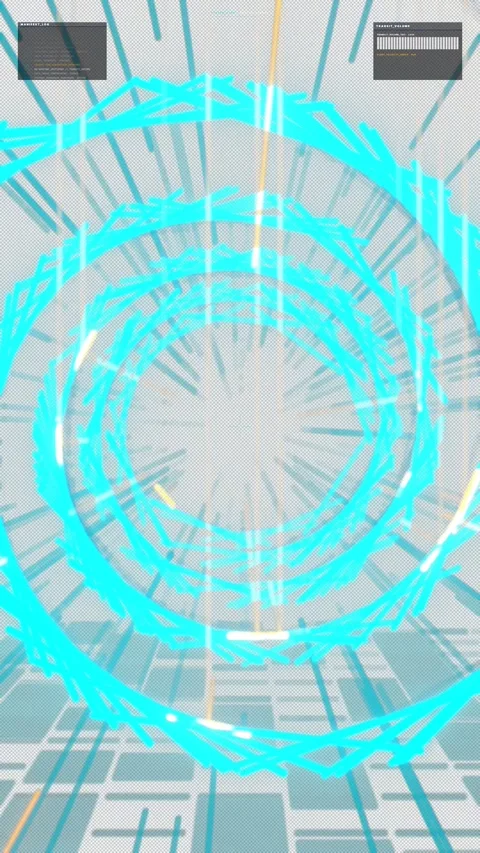 Optimized Vertical Video 9:16 Synchronized Flow HUD - 4K Alpha Stock Footage 332543757