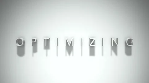 Optimizing 3D title animation with shadows on a white background Stock Footage 297668701