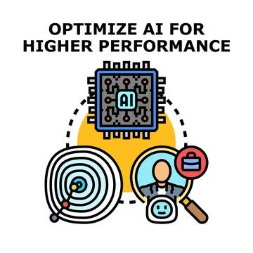 Optimizing ai achieving performance targets and user satisfaction Illustrazione stock