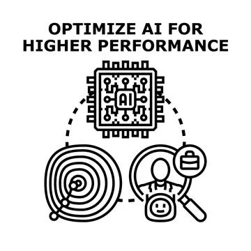 Optimizing ai achieving performance targets and user satisfaction Illustrazione stock