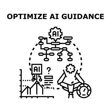 Optimizing artificial intelligence guidance system performance development Stock Illustration