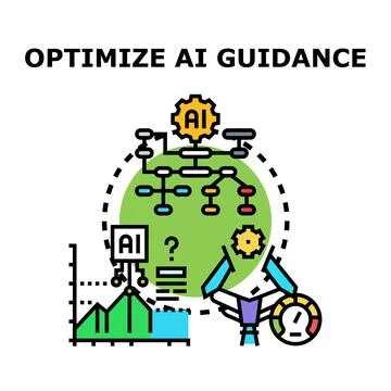 Optimizing artificial intelligence guidance system performance development Stock Illustration