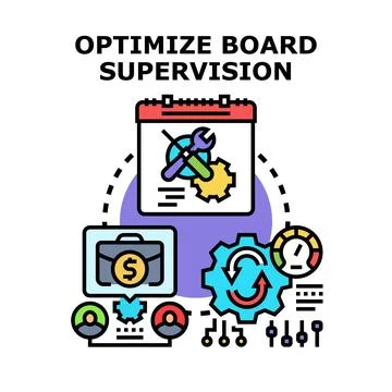 Optimizing board supervision process with effective management Stock Illustration