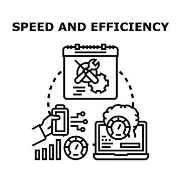 Optimizing business efficiency and enhancing speed performance Ilustración de archivo
