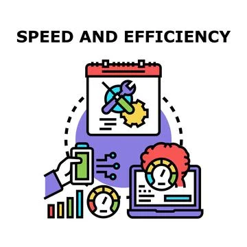 Optimizing business efficiency and enhancing speed performance Ilustración de archivo