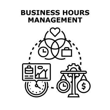 Optimizing business hours strategy for work life balance イラスト素材