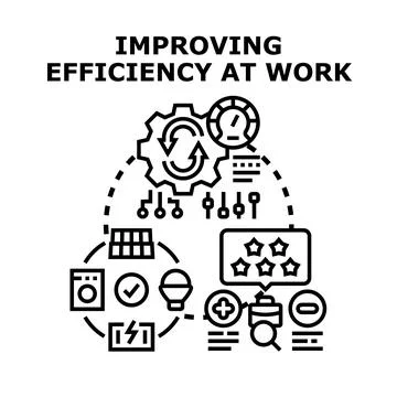 Optimizing business performance and improving work efficiency concept 库存插图
