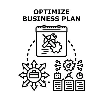 Optimizing business plan development through strategic management Stock Illustration