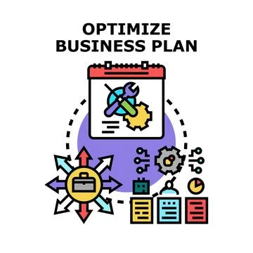 Optimizing business plan development through strategic management Stock Illustration