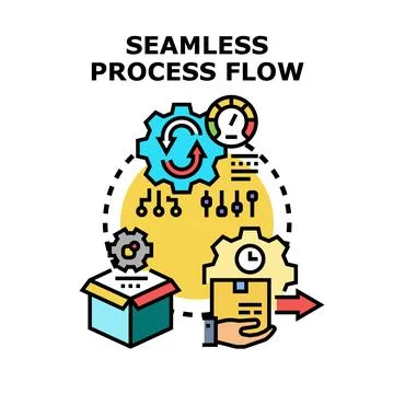Optimizing business process flow efficiency and automation Stock Illustration