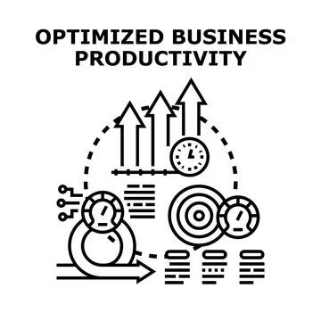 Optimizing business processes for increasing productivity and growth Stock Illustration
