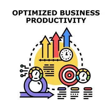 Optimizing business processes for increasing productivity and growth Stock Illustration