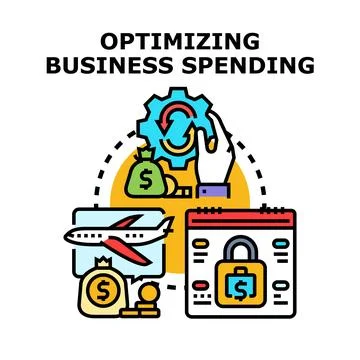 Optimizing business spending concept vector illustration Stock Illustration