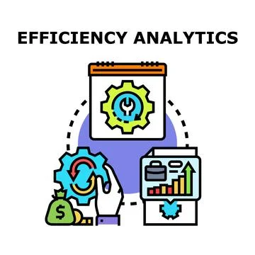 Optimizing business strategy with efficiency analytics concept Stock Illustration