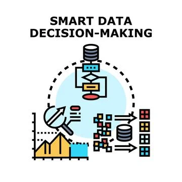 Optimizing business strategy through intelligent data analysis, visualizati.. Stock Illustration