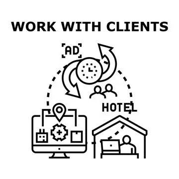 Optimizing client interaction cycle for business development Illustrazione stock
