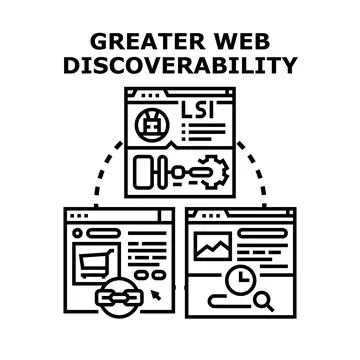 Optimizing content for greater web discoverability vector illustration concep Stock Illustration