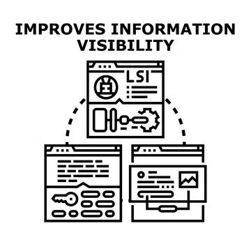 Optimizing content for improved information visibility concept 스톡 일러스트