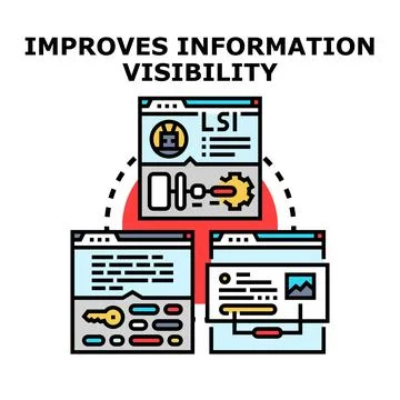 Optimizing content for improved information visibility concept Stock Illustration