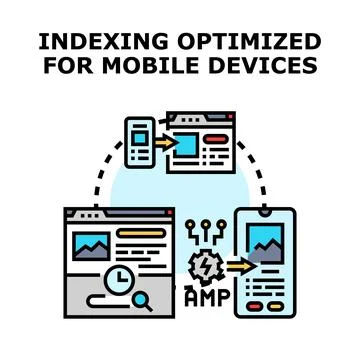 Optimizing content for mobile device indexing and search 스톡 일러스트