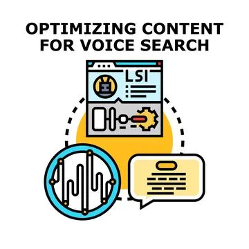 Optimizing content for modern voice search technology Stock Illustration