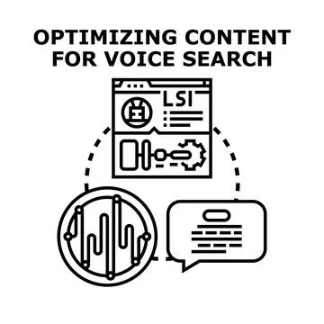 Optimizing content for modern voice search technology Stock Illustration