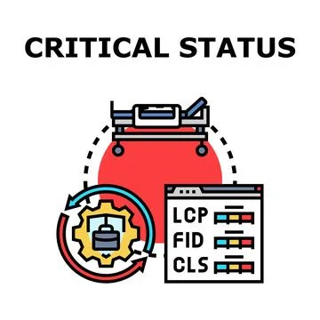 Optimizing critical status for website performance health Stock Illustration